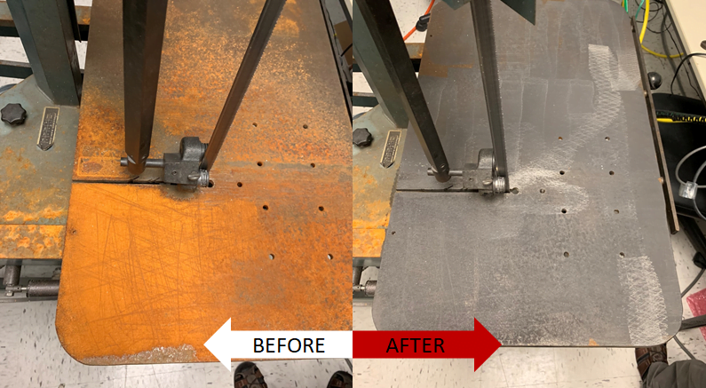 laser cleaning befor after Fibre Laser Cleaning